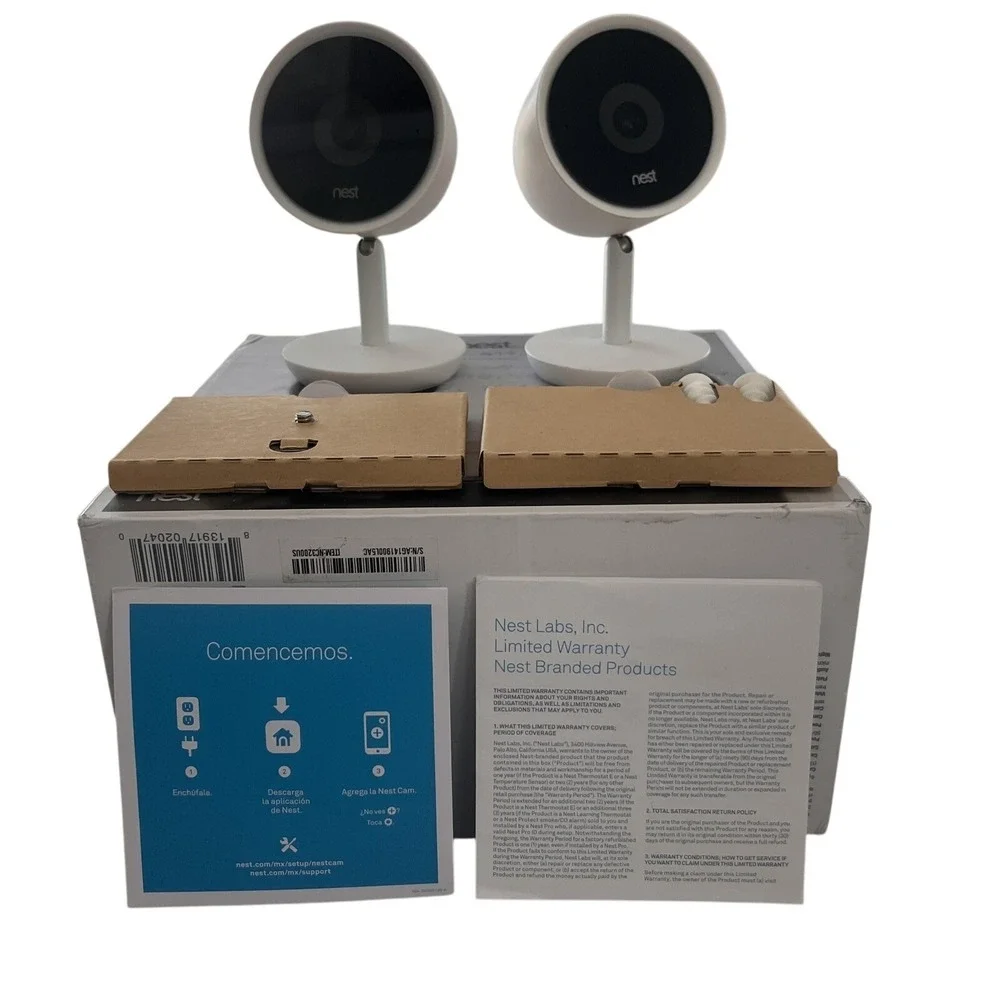 Nest Cam IQ Indoor Security Camera 2-Pack | 1080p HDR Wi‑Fi | White | NC3200US